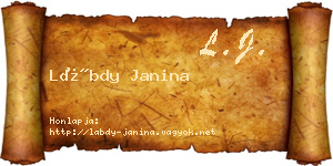 Lábdy Janina névjegykártya